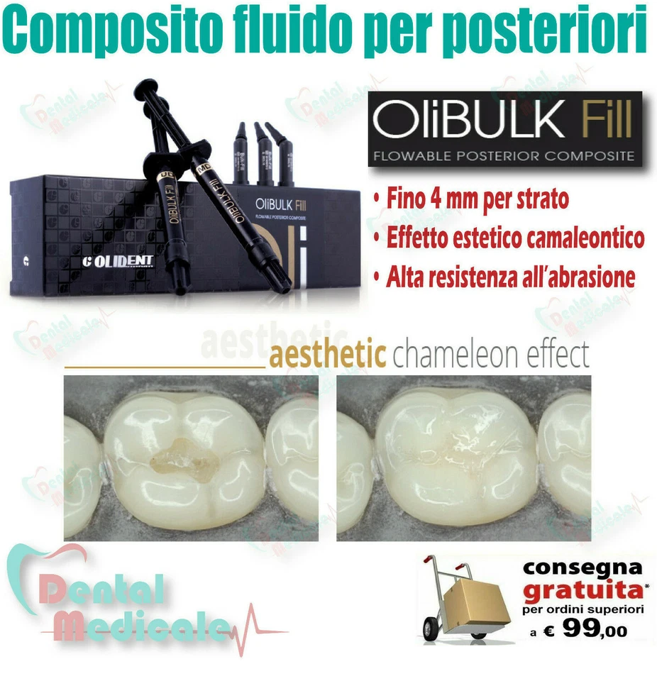 COMPOSITO DENTALE FLUIDO PER POSTERI OLIBULK FILL, DENTAL FLOW COMPOSITE BULK
