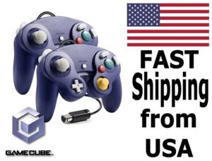 2x Wired NGC Controller Gamepad for Nintendo GameCube GC Console USA Purple - Picture 1 of 8