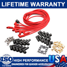 8mm Spark Plug Wire Cable Set For Wire Core Suppression V8 4041K 90 Degree Boots