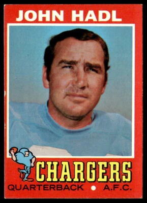 1971 Topps #255 John Hadl   Football San Diego Chargers - Image 1 of 2