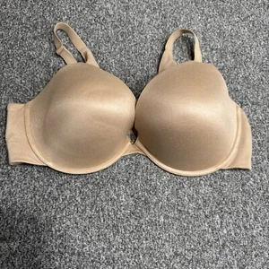 Cacique Bra Womens 44DD Balconette Smooth Boost Plunge Adjustable Strap Beige - Picture 1 of 8
