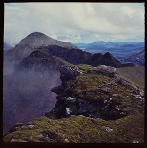 VINTAGE Magic Lantern Slide LIATHACH WITH MIST CLEARING C1960 PHOTO SCOTLAND - Picture 1 of 2