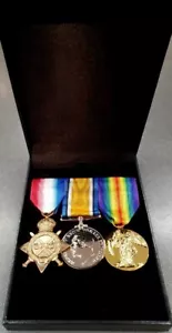 WW1 Full-sized Replica Medals Trio in box • Swing Mounted - Picture 1 of 3