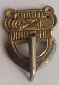 HERMOSA HEBILLA DORADA DE PLATA VISIGODA ANTIGUA CON CABEZAS DE ÁGUILA 500-600 AD - Imagen 1 de 4