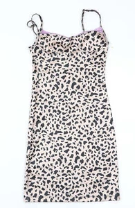 Motel Womens Beige Animal Polyester Blend Bodycon Size XS Sweetheart - Picture 1 of 12