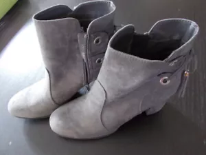 Stiefeletten taupe Gr. 42 hoher Absatz - Bild 1 von 3