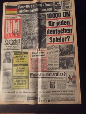 BILD vom 01.08.1966 . Der Tag danach ! WM-Finale: England - Deutschland 4:2 n.V. - Bild 1 von 3