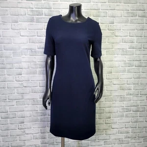 Mario Serrani Etuikleid Damen S dunkelblau gerippt strukturiert Kurzarm - Bild 1 von 8