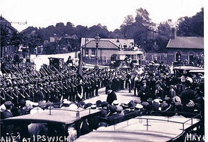 PHOTOGRAPH LORD HALDANE SECRETARY OF WAR AT IPSWICH MAY 13TH 1911 - Picture 1 of 2