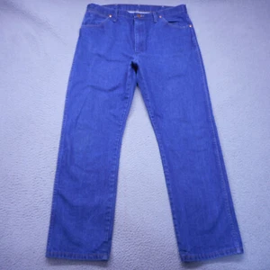 Wrangler Jeans Mens 38X32 Blue 13MWZ Cowboy Cut Denim Rodeo Work Ranch Wear - Picture 1 of 13