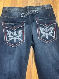 Pantalones de mezclilla para hombre Imperious W38 x L34 azul 100 % algodón con cinturón diseño de 5 bolsillos - Imagen 1 de 18