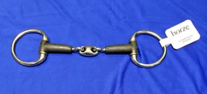 Horze Double Jointed Eggbutt Rubber Bit [Size: 125mm] NEW - Picture 1 of 5