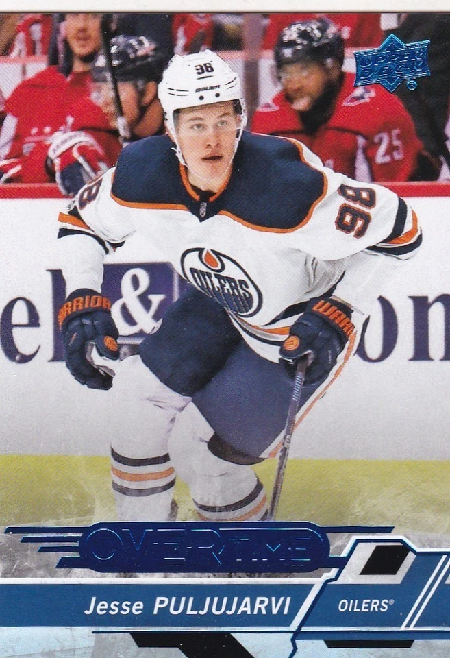 JESSE PULJUJARVI 2018-19 18-19 UPPER DECK OVERTIME BLUE PARALLEL #22 OILERS - Image 1 of 1