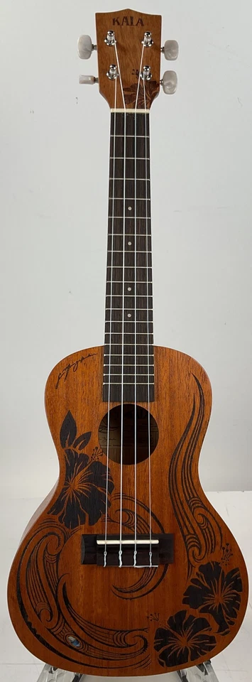 Kala Voyage Collection Unity Concert Ukulele - Maori Design - Impacted Edge - Image 1 of 4