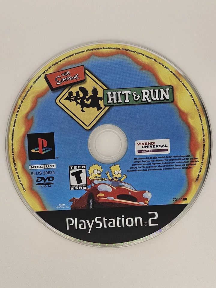 Simpsons Hit and Run. PS2. Disk Only. Tested. Good Condition! - Image 1 of 1
