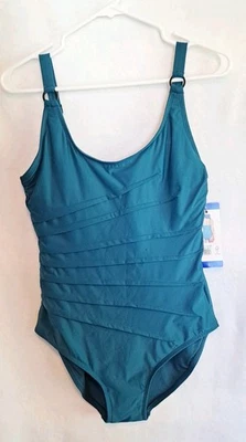 Nuevo traje de baño DKNY de una pieza para mujer talla grande ligeramente acolchado nuevo con etiquetas  Foto 1 de 4