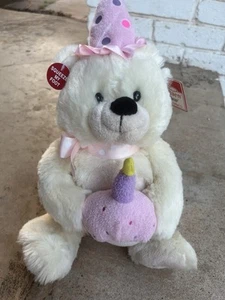 Cuddle Barn “Birthday Bear” Happy Birthday To You 12” Animated Song Plush - Picture 1 of 10