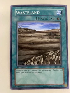 *Asiatico-Inglese* Yu-Gi-Oh! TCG Wasteland Legend of Blue-Eyes LOB-047 1° Edizione - Foto 1 di 2