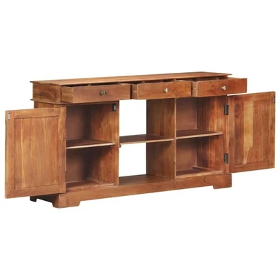 Sideboard Honey Brown Solid Acacia Wood 53.1x13.8x29.5 in vidaXL - Image 1 of 4