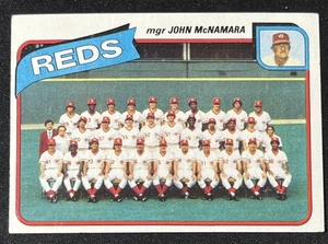 1980 Topps #606 Cincinnati Reds / John McNamara Cincinnati Reds - Picture 1 of 2