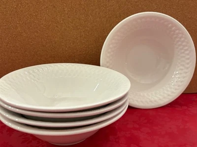 (5) ONEIDA Sakura CESTA TEJIDO 6" Blanco CEREAL / SOPA TAZÓN - JUEGO (S) DE 5 TAZONES Foto 1 de 4