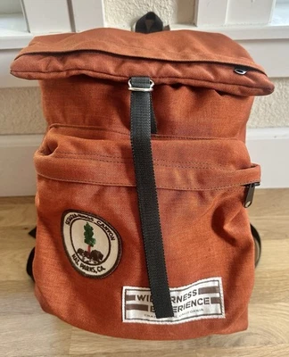Vintage Wilderness Experience Orange Backpack Rucksack Chatsworth California USA - Image 1 of 4