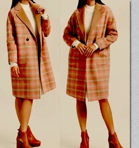 Belle & Bloom Publisher Double Breasted Wool Blend Coat NEW Size XS Iced Vovo - Picture 1 of 18