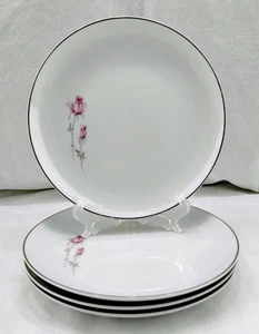 Plato de ensalada ROSE CHINA 8,25" - 3306 Duet - Japón - Pink Rose Buds Platinum - Imagen 1 de 4