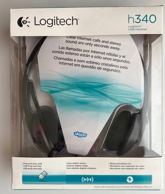 Logitech H340 USB Wired Headset with Noise Cancelling mic - New, Sealed - Image 1 of 4