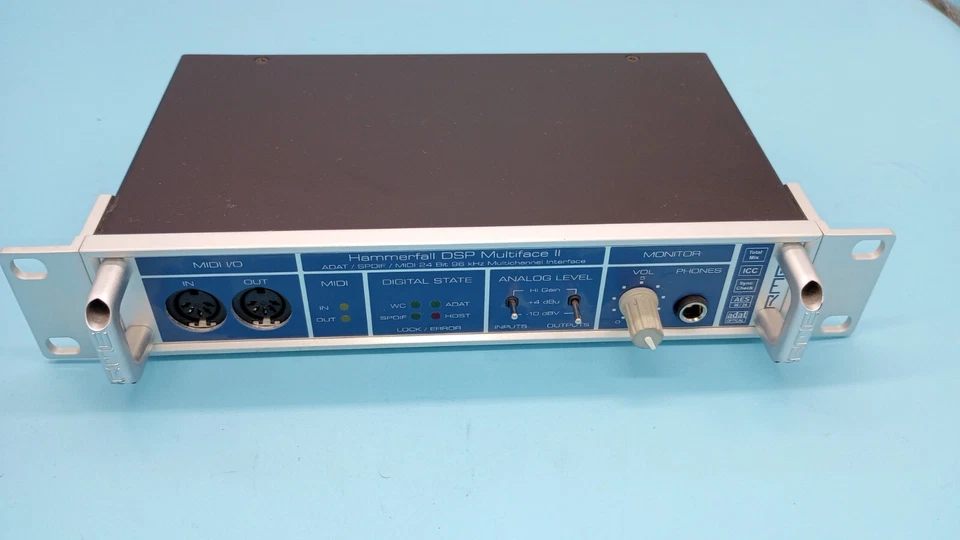 RME Hammerfall DSP Multiface II ADAT SPDIF MIDI 24 Bit 96 kHz + 4 cables + power - Image 1 of 4