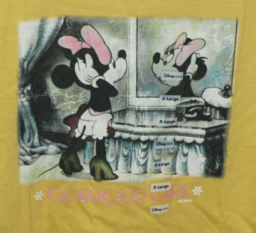 NWT Disney Store Exclusive Minnie Mouse Glamour Girl Women's Peach Shirt XL