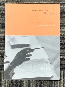 Hauswedell and Nolte Rare Books & Autographs Review and Preview 2012/1 - Picture 1 of 5