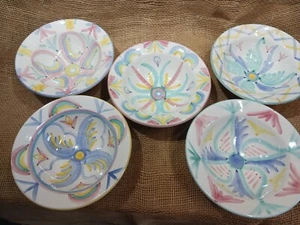 Vietri COLORE set of 5 rim/soup bowls; 8 1.4"; brand new, never used - Picture 1 of 14