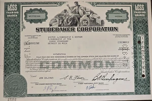Vintage 1950s Studebaker Packard Co.Stock Certificate, Blue, RIP USA Icon! - Picture 1 of 2