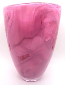 Anna Ehrner for Kosta Boda Pink "Atoll" Vase circa 1990's - Picture 1 of 9