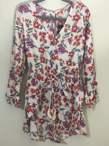 Hollister Girls Cross-Front Romper Long Sleeve Multi Floral Print Small NWT - Picture 1 of 4