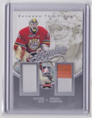 2011-12 ITG BTP ASPIRE DUAL JERSEY /140 OLIVIER ROY & DEVAN DUBNYK #AS-11 OILERS - Image 1 of 4