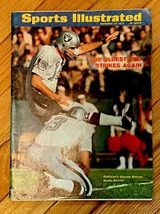 11/23/70 RARE NEWSSTAND Sports Illustrated George Blanda Oakland Raiders EX!!!! - Picture 1 of 1
