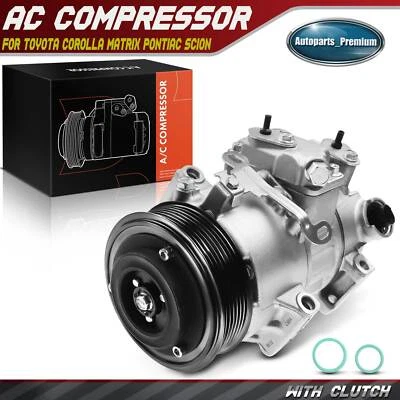 Компрессор переменного тока со сцеплением для Toyota Corolla Matrix Pontiac Vibe Scion 1,8 2,4 л - Изображение 1 из 4