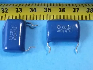 50 pcs CBB21 400V 474J 0,47μF+-5% CBB metal film capacitor - Picture 1 of 7