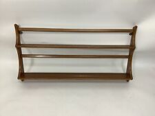 Vintage Mid Century Ercol Light Finish Wooden Plate Rack Rail Wall Hanging #O
