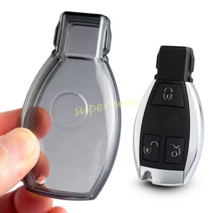 Transparent Black TPU Car Smart Key Cover Case For Mercedes A B C E S G M Class - Picture 1 of 8