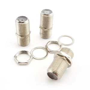 F Type Female to Female Connector Coax Coaxial Cable Joiner Jack Plug Adapter - Picture 1 of 9