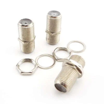 F Type Female to Female Connector Coax Coaxial Cable Joiner Jack Plug Adapter - Image 1 of 4