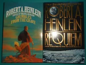 ROBERT A HEINLEIN SCI FI BOOKS REQUEIM AND GRUMBLES FROM THE GRAVE BOOKS USED - Imagen 1 de 6