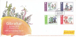 (143228) Childrens Books EUROPA Gibraltar FDC Roald Dahl 2010 - Picture 1 of 1