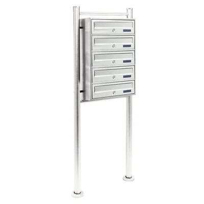 5 letter box system standing mailbox stainless steel mailbox 5 compartment - Image 1 of 4