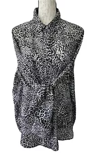 Jones New York Sport Damen XL Bluse Animal Print Rollriegelärmel - Bild 1 von 7