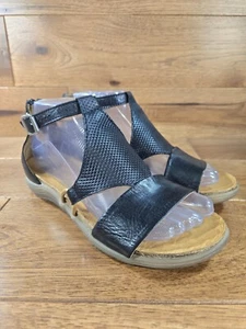 Sandalias ajustables Miz Mooz para mujer de cuero negro con correa en T TALLA 37 EE. UU. 6,5-7 - Imagen 1 de 12