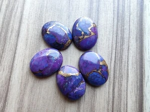Natural Purple Copper Turquoise 10x14mm To 20x25mm Oval Cabochon Loose Gemstone - Picture 1 of 6